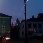 Ночной пейзаж уездного города Б.